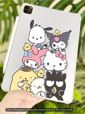 🔖 Sanrio Clear Tablet Case with Hello Kitty & Friends